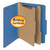100% Recycled Pressboard Classification Folders, 2 Dividers, Letter Size, Dark Blue, 10/box - SMD14062