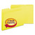 Expanding Recycled Heavy Pressboard Folders, 1/3-Cut Tabs, 1" Expansion, Letter Size, Yellow, 25/box - SMD21562