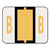 A-Z Color-Coded End Tab Filing Labels, B, 1 X 1.25, White, 500/roll - SMD67072