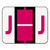 A-Z Color-Coded End Tab Filing Labels, J, 1 X 1.25, White, 500/roll - SMD67080