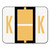 A-Z Color-Coded End Tab Filing Labels, K, 1 X 1.25, White, 500/roll - SMD67081