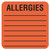 Allergy Warning Labels, Allergies, 2 X 2, Fluorescent Red, 500/roll - TAB40560