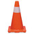 Traffic Cone, 10 X 10 X 18, Orange/silver - TCO25500