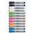 Bullet Tip Low-Odor Liquid Glass Markers With Erasers, Broad Bullet Tip, Assorted Colors, 12/pack - UBR2913U0012