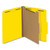 Bright Colored Pressboard Classification Folders, 1 Divider, Letter Size, Yellow, 10/box - UNV10204