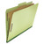 Four-Section Pressboard Classification Folders, 1 Divider, Legal Size, Green, 10/box - UNV10261