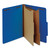Bright Colored Pressboard Classification Folders, 2 Dividers, Letter Size, Cobalt Blue Cover, 10/box - UNV10301
