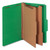 Bright Colored Pressboard Classification Folders, 2 Dividers, Legal Size, Emerald Green, 10/box - UNV10312