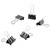 Binder Clips In Dispenser Tub, Mini, Black/silver, 60/pack - UNV11060
