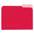 Interior File Folders, 1/3-Cut Tabs, Letter Size, Red, 100/box - UNV12303
