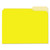 Interior File Folders, 1/3-Cut Tabs, Letter Size, Yellow, 100/box - UNV12304