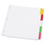 Deluxe Write-On/erasable Tab Index, 5-Tab, 11 X 8.5, White, 1 Set - UNV20816