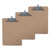 Hardboard Clipboard, 1" Capacity, 8 1/2 X 11, Brown, 3/pack - UNV40304VP