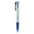 4-Color Multi-Color Ballpoint Pen, Retractable, Medium 1 Mm, Black/blue/green/red Ink, White/translucent Blue Barrel, 3/pack - UNV44444