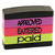 Interlocking Stack Stamp, Approved, Entered, Paid, 1.81" X 0.63", Assorted Fluorescent Ink - USS8802