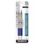 F-402 Ballpoint Pen, Retractable, Fine 0.7 Mm, Blue Ink, Stainless Steel/blue Barrel, 2/pack - ZEB29222