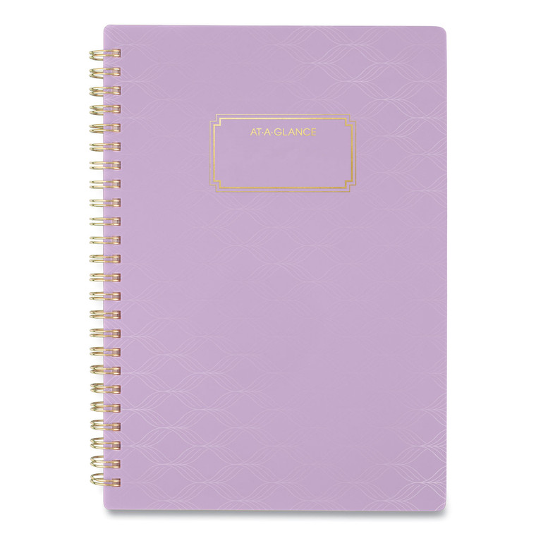 Badge Wave Weekly/monthly Planner, Badge Wave Artwork, 8.5 X 5.5, Lavender Cover, 13-Month (jan To Jan): 2022 To 2023 - AAG1565W200
