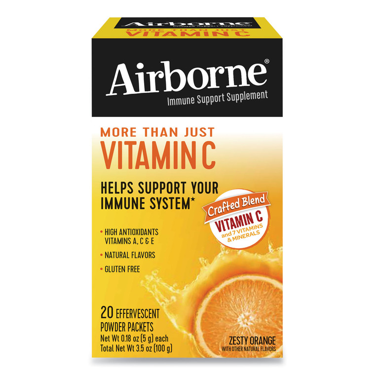 Immune Support Effervescent Powder On-The-Go Packs, Orange, 20 Count - ABN90060