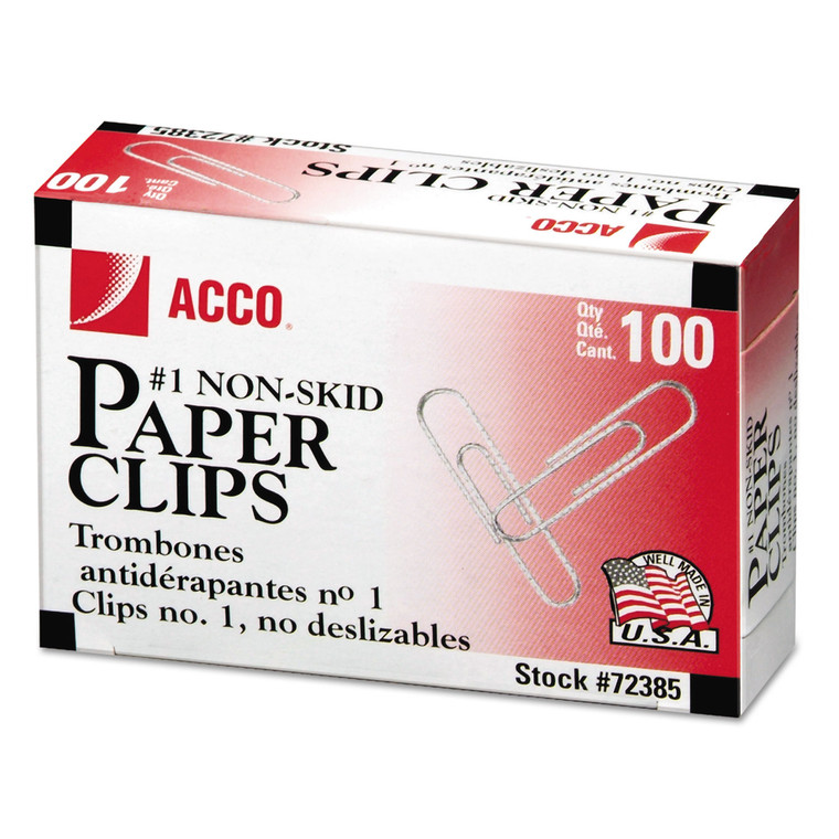 Paper Clips, Medium (no. 1), Silver, 1,000/pack - ACC72385