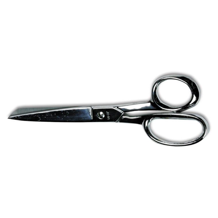 Hot Forged Carbon Steel Shears, 8" Long, 3.88" Cut Length, Nickel Straight Handle - ACM10257