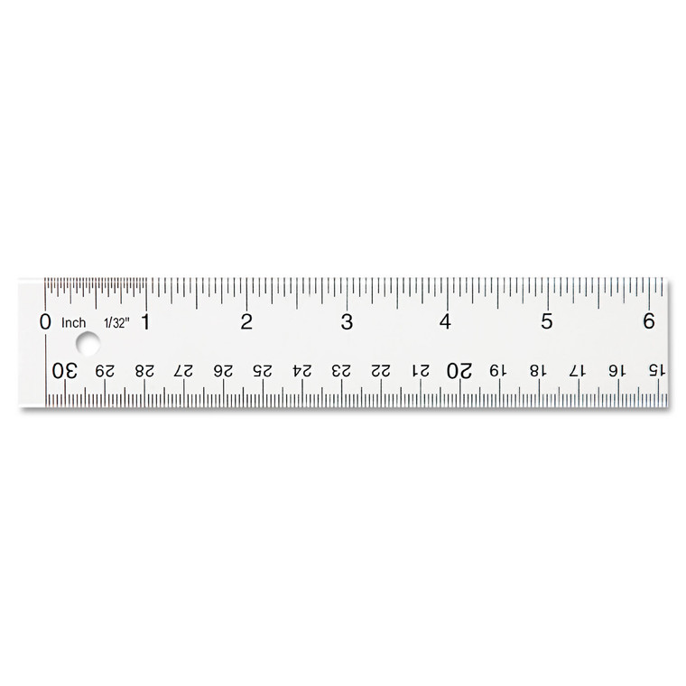 Clear Flexible Acrylic Ruler, Standard/metric, 12" Long, Clear - ACM10562