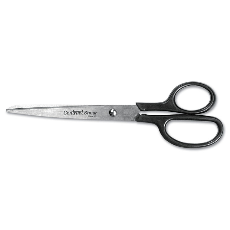 Straight Contract Scissors, 8" Long, 3" Cut Length, Black Straight Handle - ACM10572