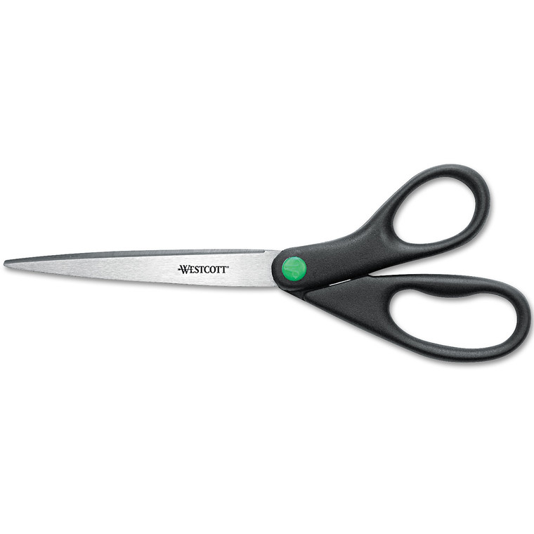 Kleenearth Scissors, 9" Long, 3.75" Cut Length, Black Straight Handle - ACM13138
