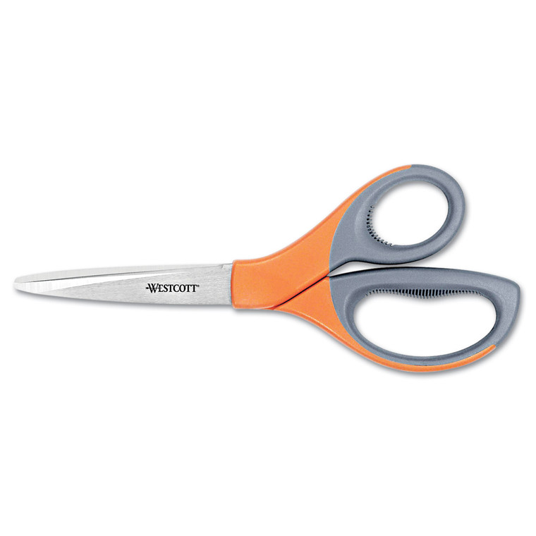 Elite Series Stainless Steel Shears, 8" Long, 3.5" Cut Length, Orange Straight Handle - ACM41318