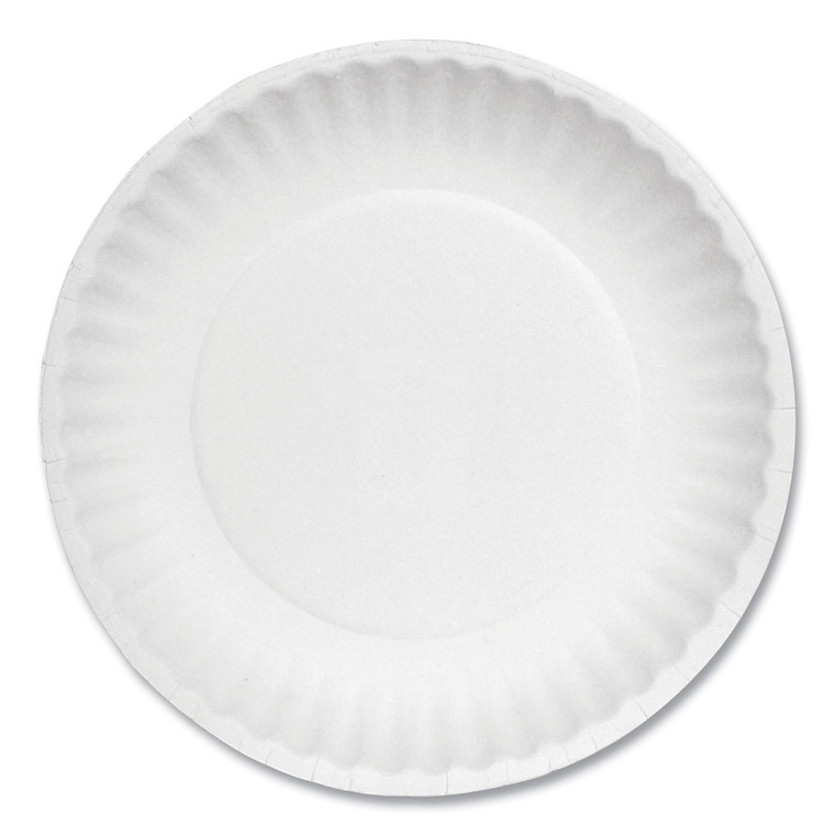 White Paper Plates, 6" Dia, 100/pack, 10 Packs/carton - AJMPP6GREWH