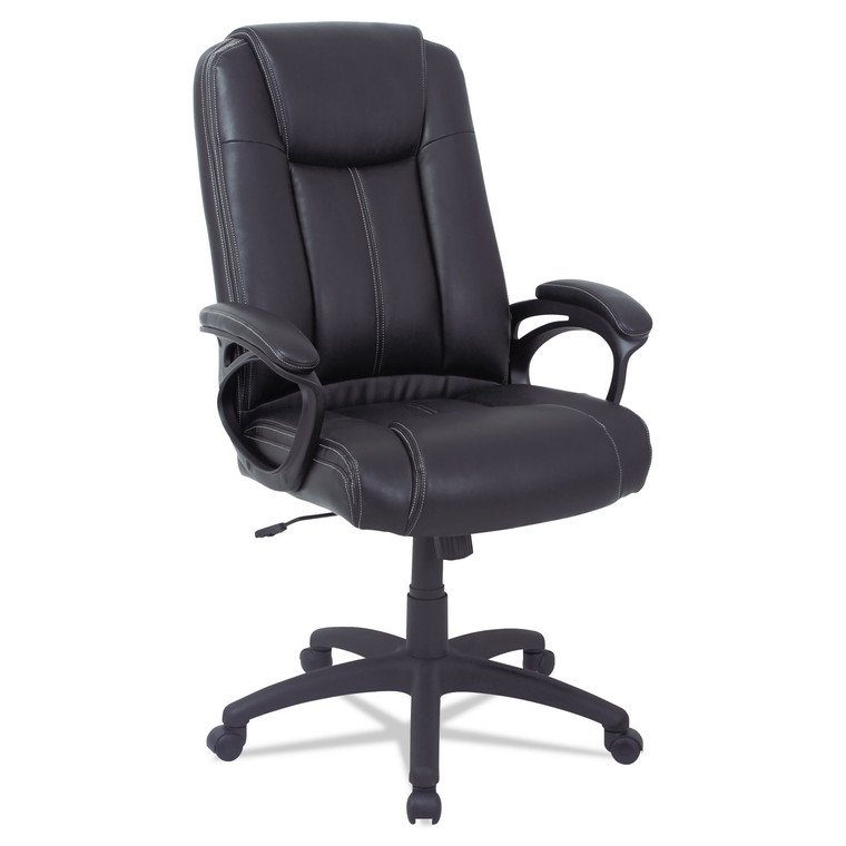 Alera Cc Series Executive High Back Bonded Leather Chair, Supports Up To 275 Lb, 20.28" To 23.9" Seat Height, Black - ALECC4119F