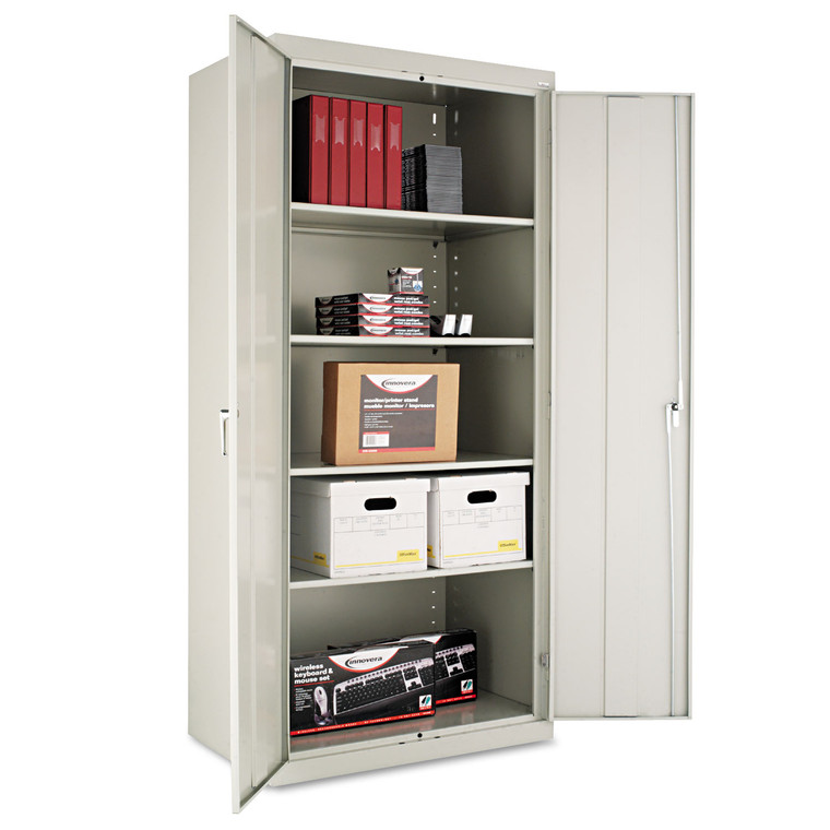 Assembled 78" High Heavy-Duty Welded Storage Cabinet, Four Adjustable Shelves, 36w X 24d, Light Gray - ALECM7824LG