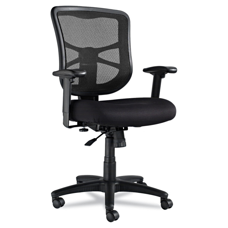 Alera Elusion Series Mesh Mid-Back Swivel/tilt Chair, Supports Up To 275 Lb, 17.9" To 21.8" Seat Height, Black - ALEEL42BME10B