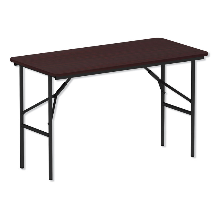Wood Folding Table, Rectangular, 48w X 23.88d X 29h, Mahogany - ALEFT724824MY
