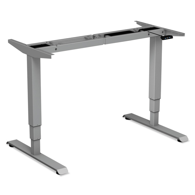 Adaptivergo 3-Stage Electric Table Base With Memory Controls, 25" To 50.7", Gray - ALEHT3SAG