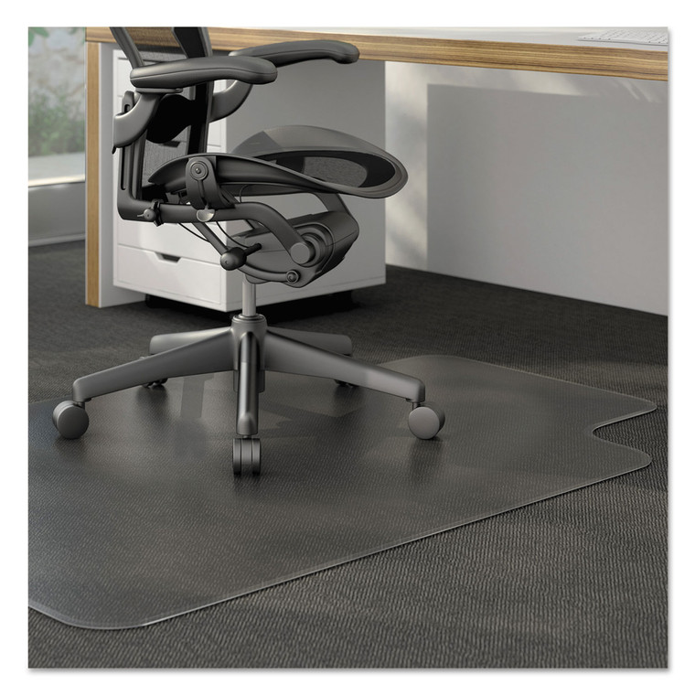 Moderate Use Studded Chair Mat For Low Pile Carpet, 36 X 48, Lipped, Clear - ALEMAT3648CLPL