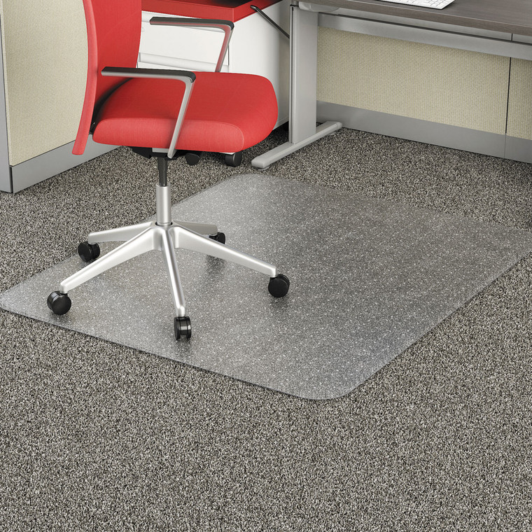 Occasional Use Studded Chair Mat For Flat Pile Carpet, 46 X 60, Rectangular, Clear - ALEMAT4660CFPR