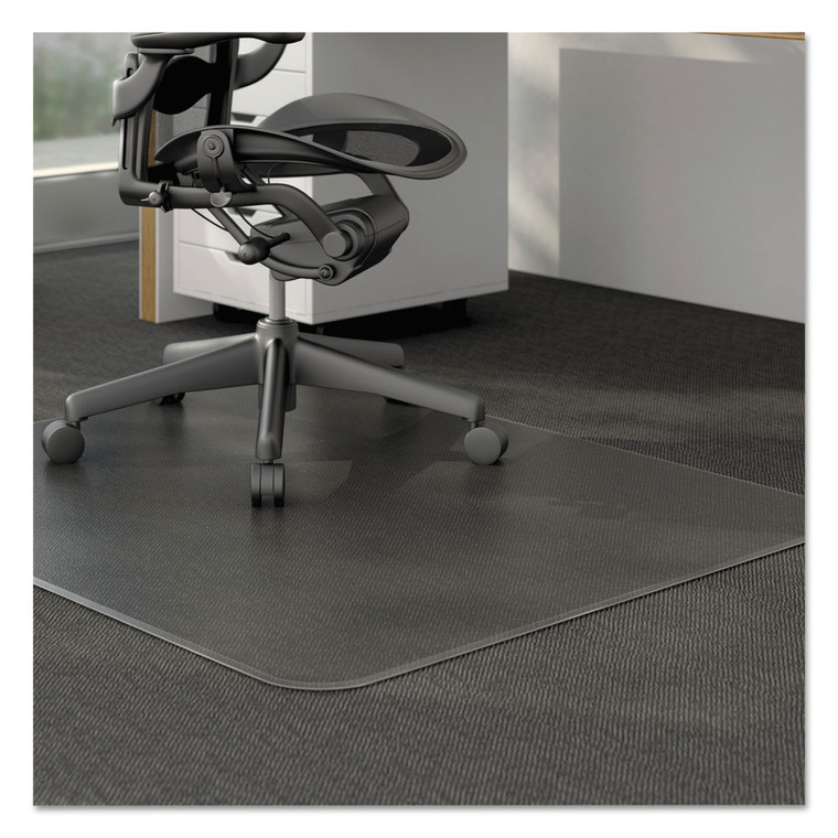 Moderate Use Studded Chair Mat For Low Pile Carpet, 46 X 60, Rectangular, Clear - ALEMAT4660CLPR