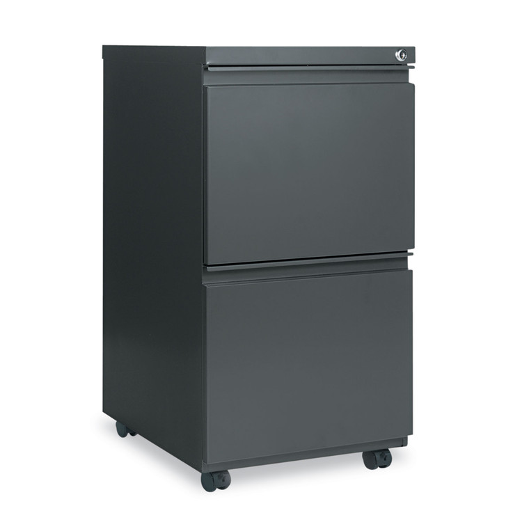 File Pedestal With Full-Length Pull, Left Or Right, 2 Legal/letter-Size File Drawers, Charcoal, 14.96" X 19.29" X 27.75" - ALEPBFFCH