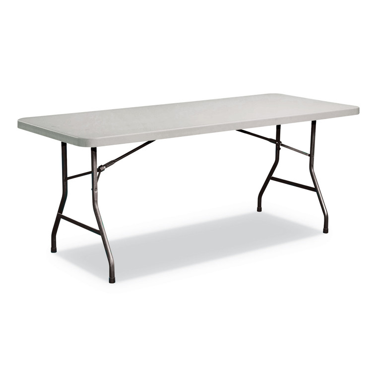Rectangular Plastic Folding Table, 72w X 29.63d X 29.25h, Gray - ALEPT7230G