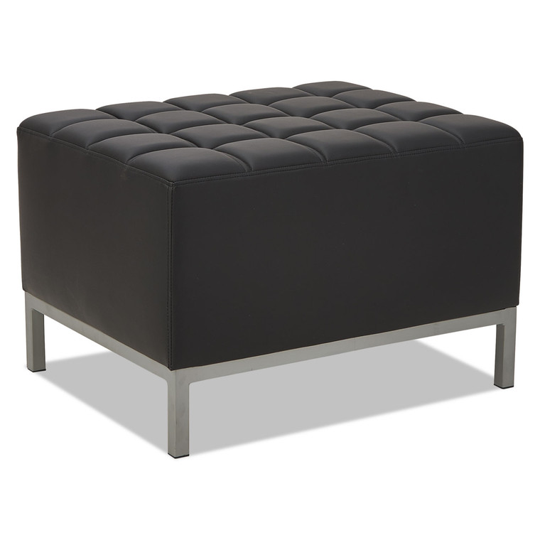 Alera Qub Series Ottoman, 26.38w X 21.5d X 17.5h, Black - ALEQB8216