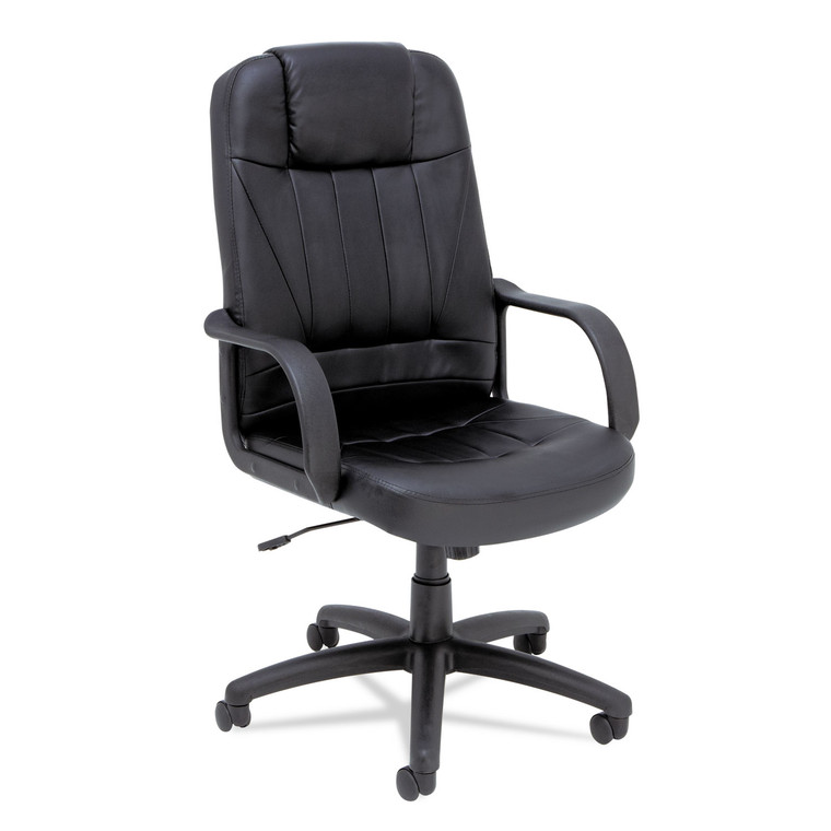 Alera Sparis Executive High-Back Swivel/tilt Bonded Leather Chair, Supports Up To 275 Lb, 18.11" To 22.04" Seat Height, Black - ALESP41LS10B