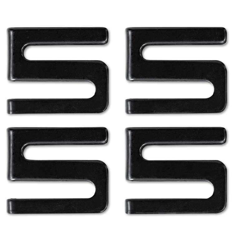 Wire Shelving S Hooks, Metal, Black, 4 Hooks/pack - ALESW59SHBL