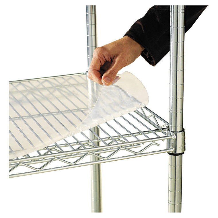 Shelf Liners For Wire Shelving, Clear Plastic, 36w X 24d, 4/pack - ALESW59SL3624