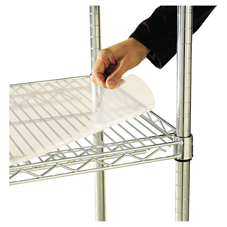 Shelf Liners For Wire Shelving, Clear Plastic, 48w X 18d, 4/pack - ALESW59SL4818
