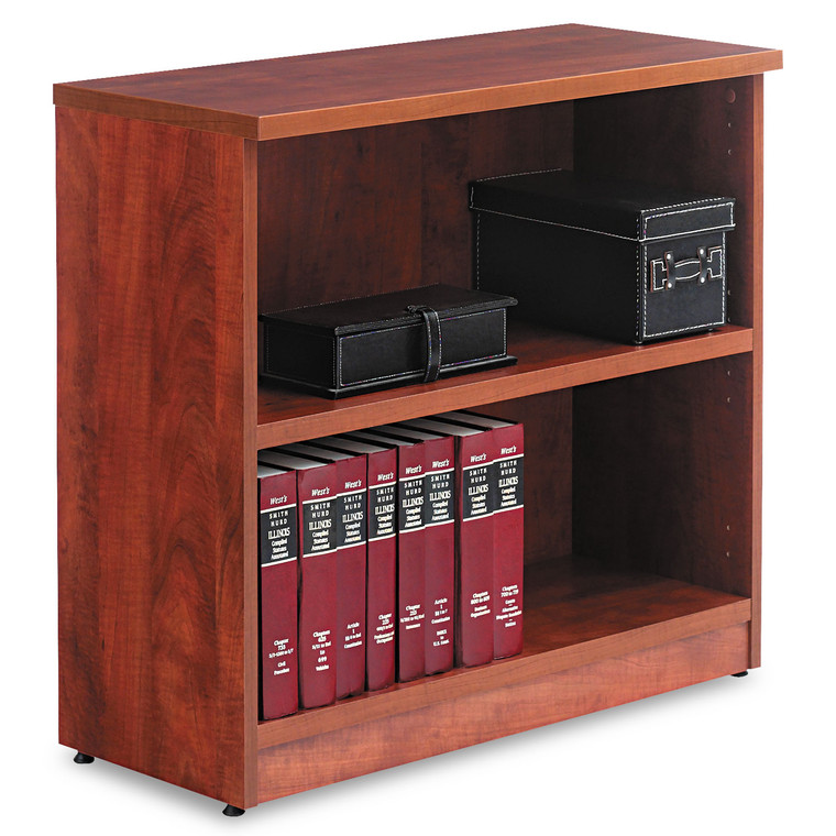 Alera Valencia Series Bookcase, Two-Shelf, 31 3/4w X 14d X 29 1/2h, Med Cherry - ALEVA633032MC