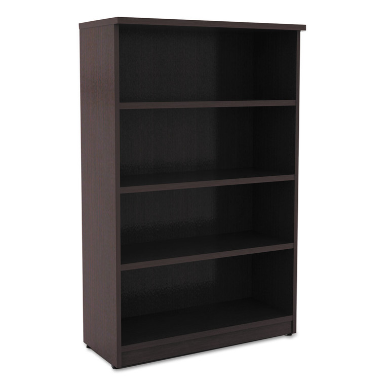 Alera Valencia Series Bookcase, Four-Shelf, 31 3/4w X 14d X 54 7/8h, Espresso - ALEVA635632ES