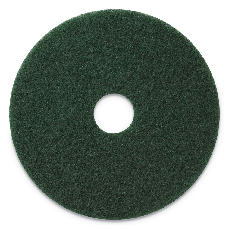 Scrubbing Pads, 17" Diameter, Green, 5/carton - AMF400317