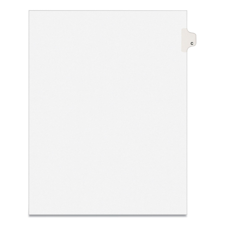 Preprinted Legal Exhibit Side Tab Index Dividers, Avery Style, 26-Tab, C, 11 X 8.5, White, 25/pack, (1403) - AVE01403