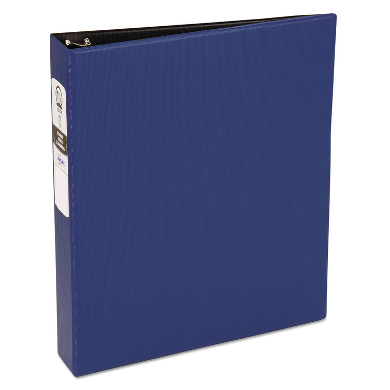 Economy Non-View Binder With Round Rings, 3 Rings, 1.5" Capacity, 11 X 8.5, Blue, (3400) - AVE03400