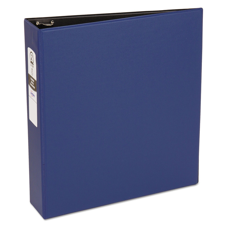 Economy Non-View Binder With Round Rings, 3 Rings, 2" Capacity, 11 X 8.5, Blue, (3500) - AVE03500